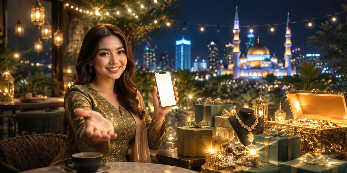 Pengguna Selangor memainkan kasino mudah alih r100 pada telefon pintar semasa Hari Raya
